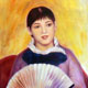 Girl with a fan - August Renoir